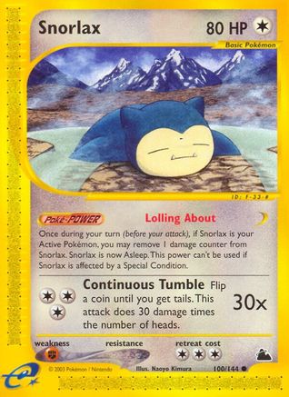 Snorlax (100) [Skyridge] Reverse Holofoil
