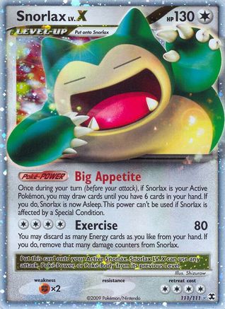 Snorlax Lv.X (111) [Rising Rivals] Holofoil