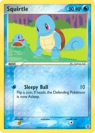 Squirtle - 082/112 (82) [FireRed & LeafGreen] Reverse Holofoil