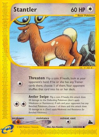 Stantler (102) [Skyridge] Reverse Holofoil