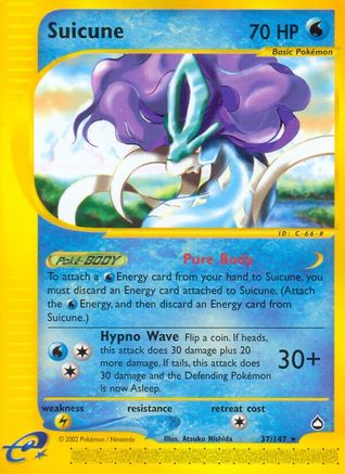 Suicune (37) [Aquapolis] Reverse Holofoil
