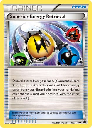 Superior Energy Retrieval (103) [Plasma Freeze] Reverse Holofoil