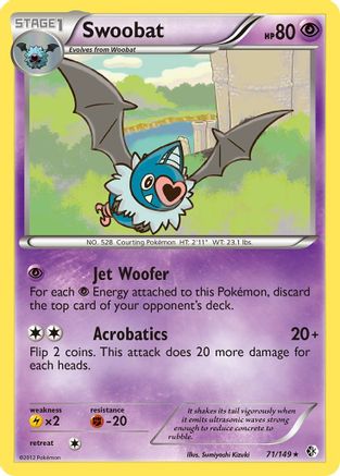 Swoobat (71) [Boundaries Crossed] Reverse Holofoil