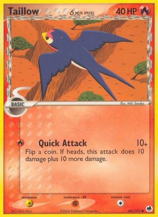 Taillow (Delta Species) (66) [Dragon Frontiers] Reverse Holofoil