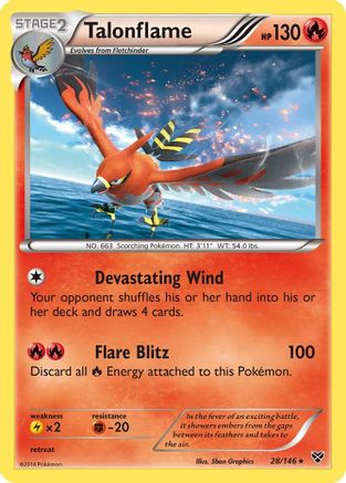Talonflame (28) [XY Base Set] Reverse Holofoil