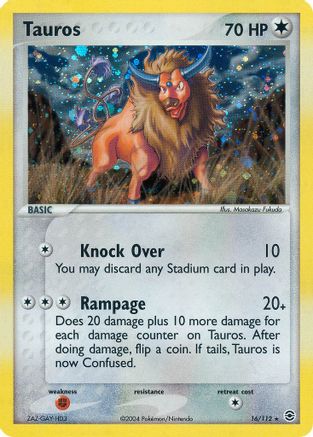 Tauros (16) [FireRed & LeafGreen] Holofoil
