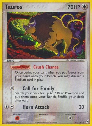 Tauros (12) [Crystal Guardians] Reverse Holofoil