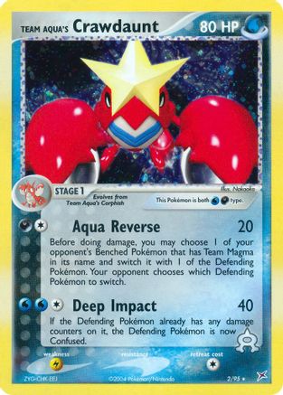 Team Aqua's Crawdaunt - 2/95 (2) [Team Magma vs Team Aqua] Reverse Holofoil