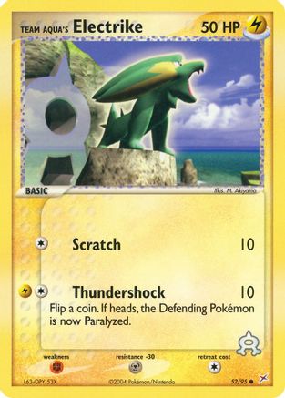 Team Aqua's Electrike - 52/95 (52) [Team Magma vs Team Aqua] Reverse Holofoil