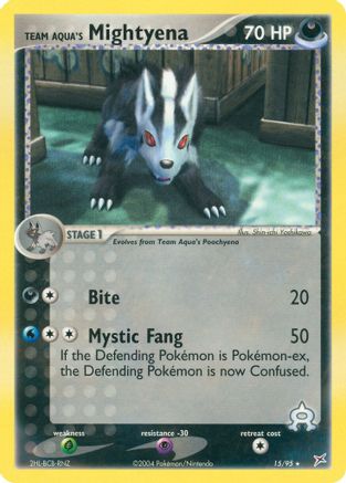 Team Aqua's Mightyena - 15/95 (15) [Team Magma vs Team Aqua] Reverse Holofoil