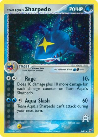 Team Aqua's Sharpedo - 5/95 (5) [Team Magma vs Team Aqua] Reverse Holofoil