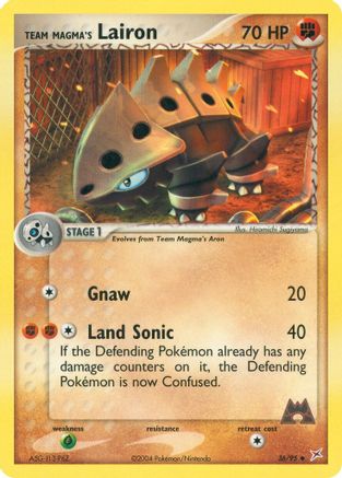 Team Magma's Lairon - 36/95 (36) [Team Magma vs Team Aqua] Reverse Holofoil