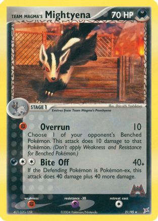 Team Magma's Mightyena - 21/95 (21) [Team Magma vs Team Aqua] Reverse Holofoil