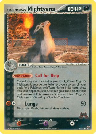 Team Magma's Mightyena - 37/95 (37) [Team Magma vs Team Aqua] Reverse Holofoil