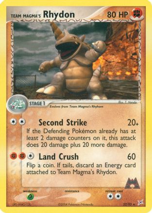 Team Magma's Rhydon - 22/95 (22) [Team Magma vs Team Aqua] Reverse Holofoil
