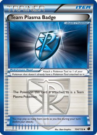 Team Plasma Badge (Team Plasma) (104) [Plasma Freeze] Reverse Holofoil