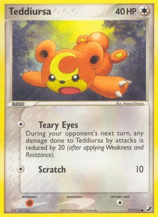 Teddiursa (77) [Unseen Forces] Reverse Holofoil