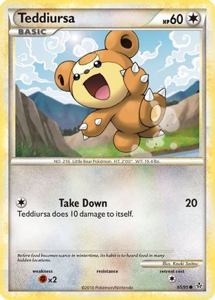 Teddiursa (65) [Unleashed] Reverse Holofoil