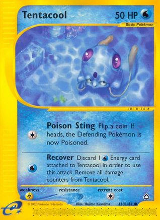 Tentacool (113) [Aquapolis] Reverse Holofoil