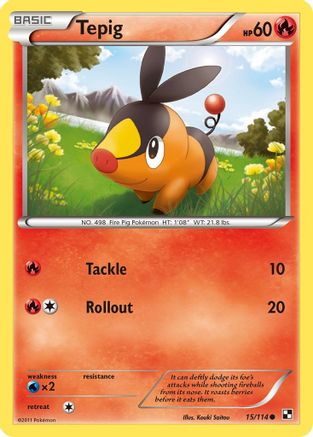 Tepig (15) (15) [Black and White]