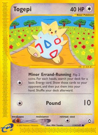Togepi (114) [Aquapolis] Reverse Holofoil