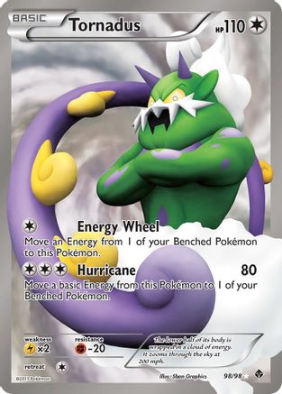 Tornadus (98 Full Art) (98) [Emerging Powers] Holofoil