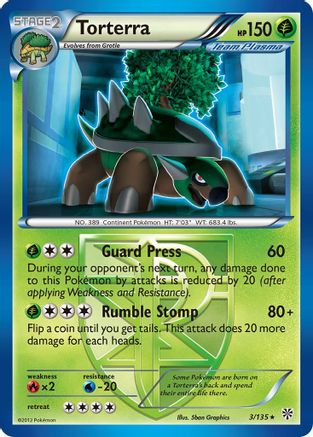 Torterra (Team Plasma) (3) [Plasma Storm] Reverse Holofoil