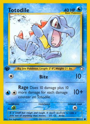 Totodile (80) (80) [Neo Genesis] 1st Edition