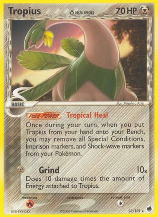 Tropius (Delta Species) (23) [Dragon Frontiers] Reverse Holofoil