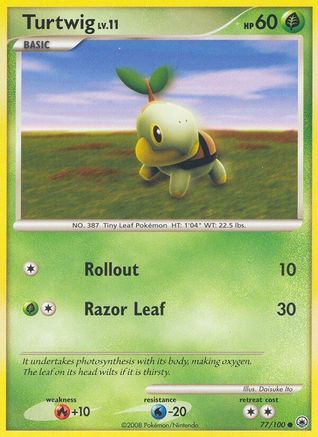 Turtwig (77) (77) [Majestic Dawn] Reverse Holofoil