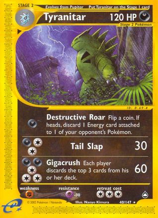 Tyranitar (40) [Aquapolis] Reverse Holofoil