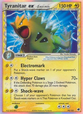 Tyranitar ex (Delta Species) (99) [Dragon Frontiers] Holofoil