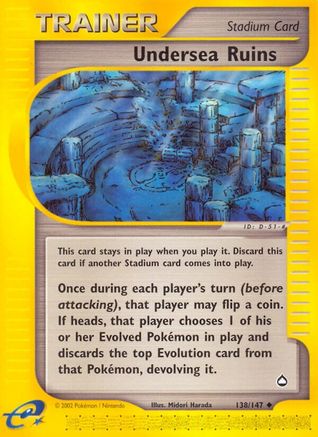 Undersea Ruins (138) [Aquapolis] Reverse Holofoil
