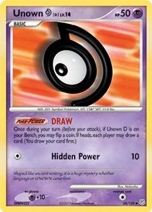 Unown [D] (68) [Diamond and Pearl] Reverse Holofoil