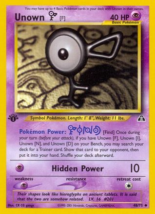 Unown [F] (48) [Neo Discovery] 1st Edition