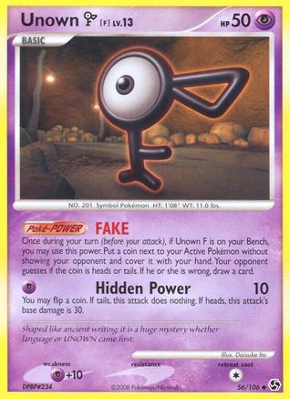 Unown [F] (56) [Great Encounters] Reverse Holofoil