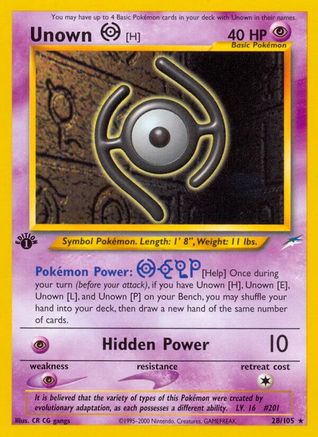 Unown [H] (28) [Neo Destiny] Unlimited