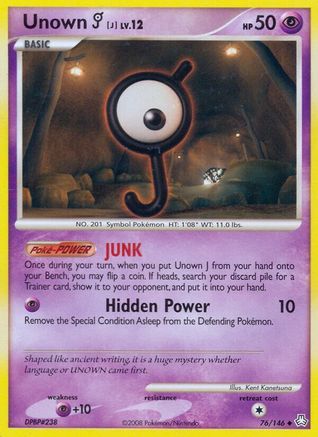 Unown (J) (76) [Legends Awakened] Reverse Holofoil