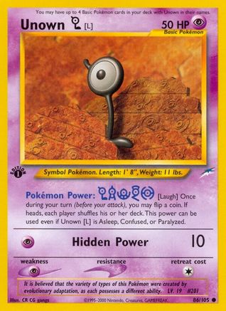 Unown [L] (86) [Neo Destiny] 1st Edition