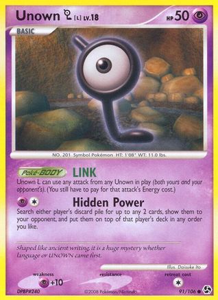Unown [L] (91) [Great Encounters] Reverse Holofoil