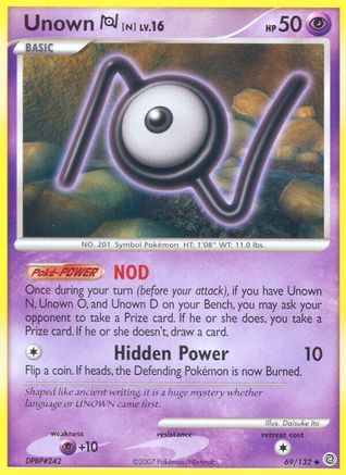 Unown [N] (69) [Secret Wonders] Reverse Holofoil