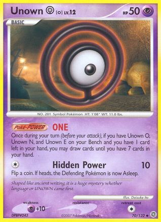 Unown [O] (70) [Secret Wonders] Reverse Holofoil