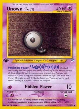 Unown [Q] (59) [Neo Destiny] Unlimited