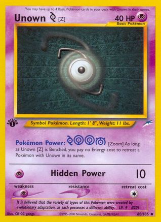 Unown [Z] (60) [Neo Destiny] Unlimited