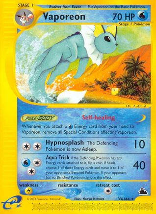 Vaporeon (33) [Skyridge] Reverse Holofoil