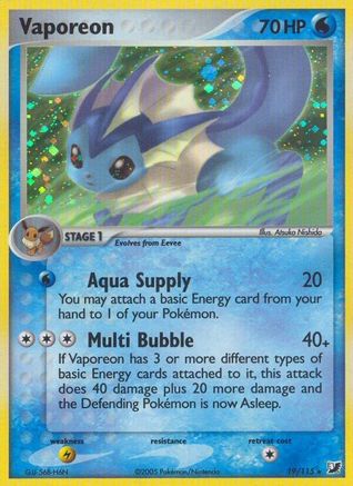 Vaporeon (19) [Unseen Forces] Holofoil