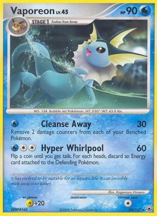 Vaporeon (34) [Majestic Dawn] Reverse Holofoil