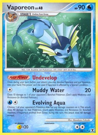 Vaporeon (34) [Rising Rivals]