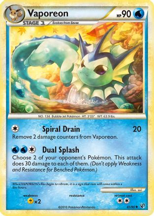 Vaporeon (41) [Undaunted] Reverse Holofoil