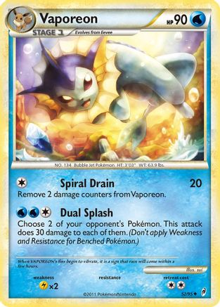 Vaporeon (52) [Call of Legends] Reverse Holofoil